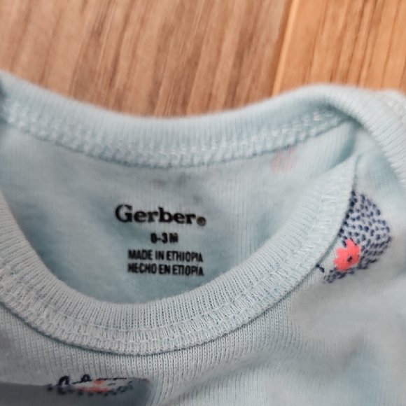 Gerber & Carters Kids Matching Set Multicolored Denim Overall Dress 0-3 Mths - Picture 4 of 11